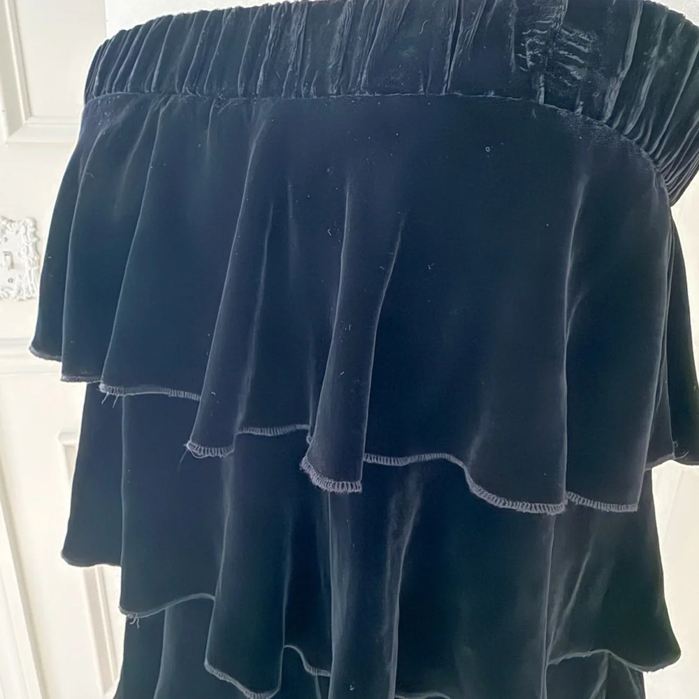 Vintage Juicy Couture Strapless Velvet Ruffled Mini Dress - Picture 7 of 10
